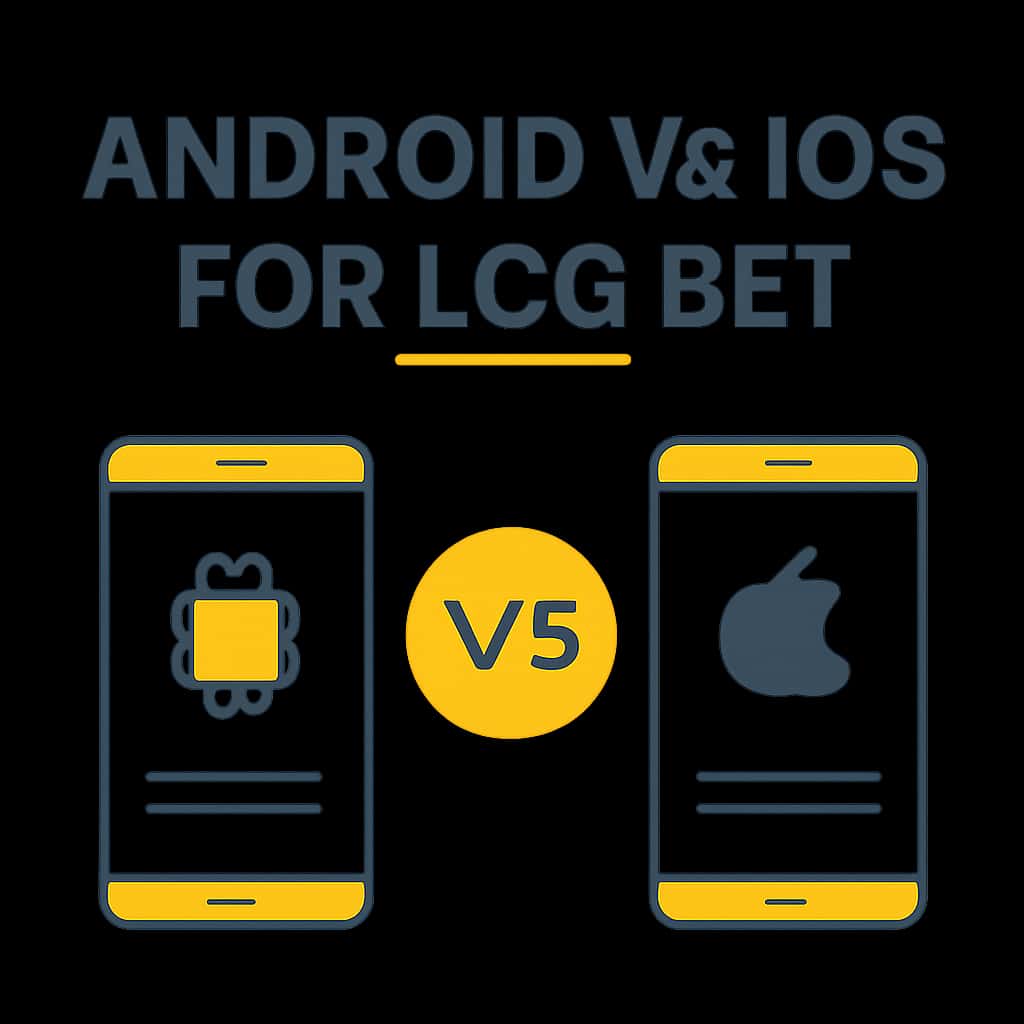 Illustration explaining the differences between Android and iOS for LCG BET