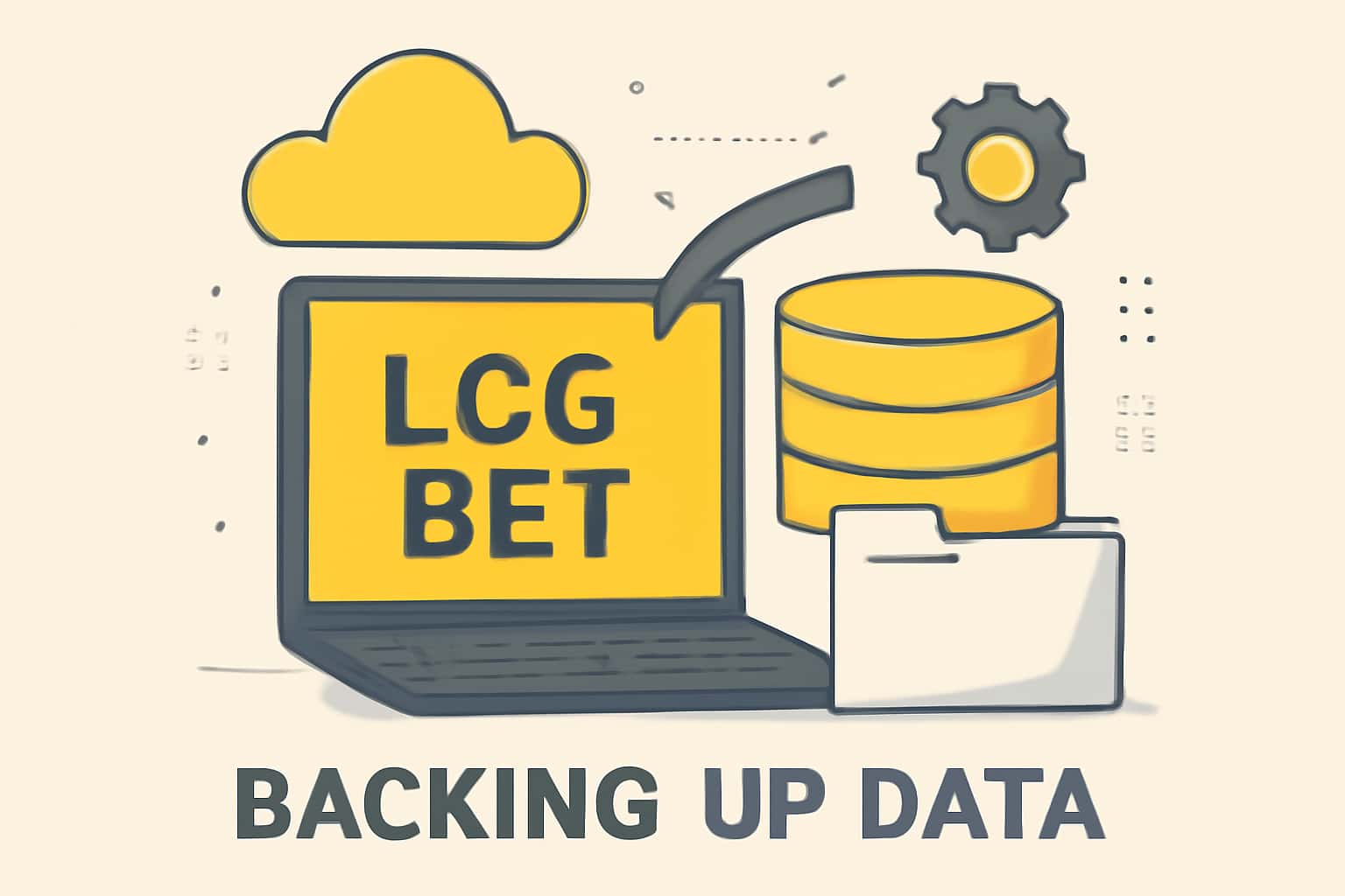 Visual representation of backing up LCG BET data with relevant elements.