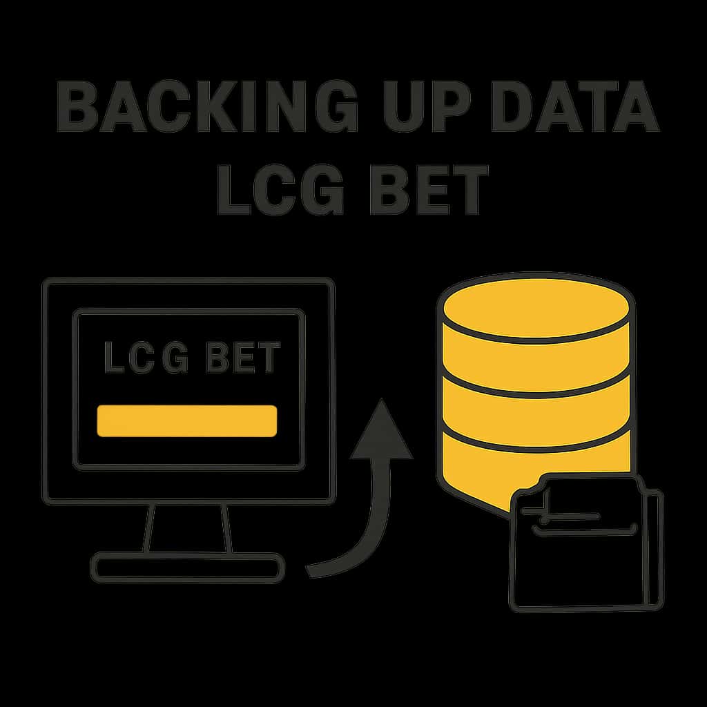 Diagram showing the process of backing up LCG BET data.