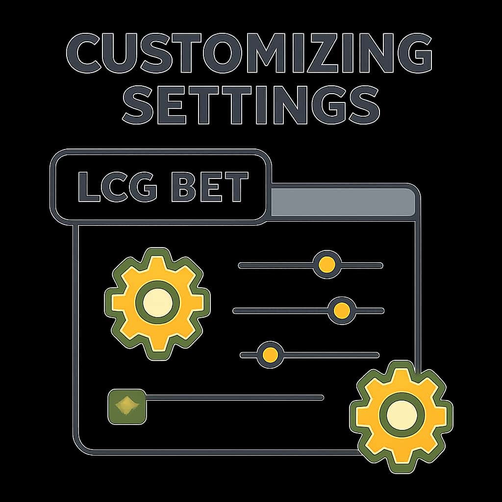 Diagram illustrating LCG BET settings customization.