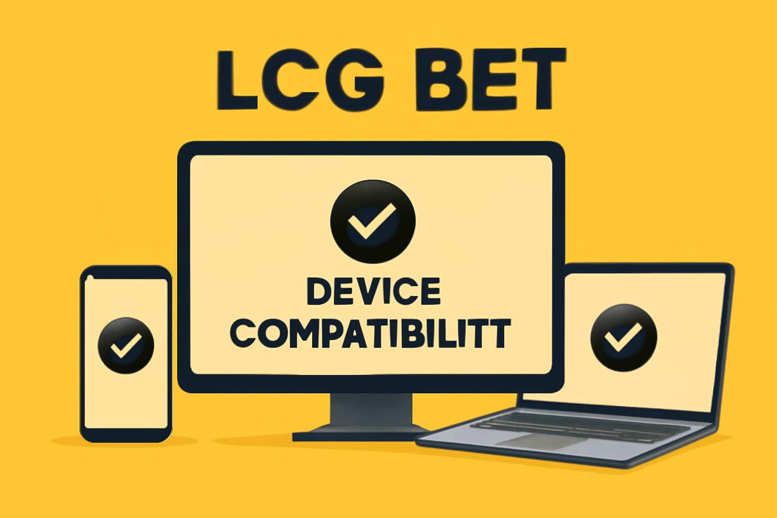 Informational graphic about device compatibility for LCG BET.