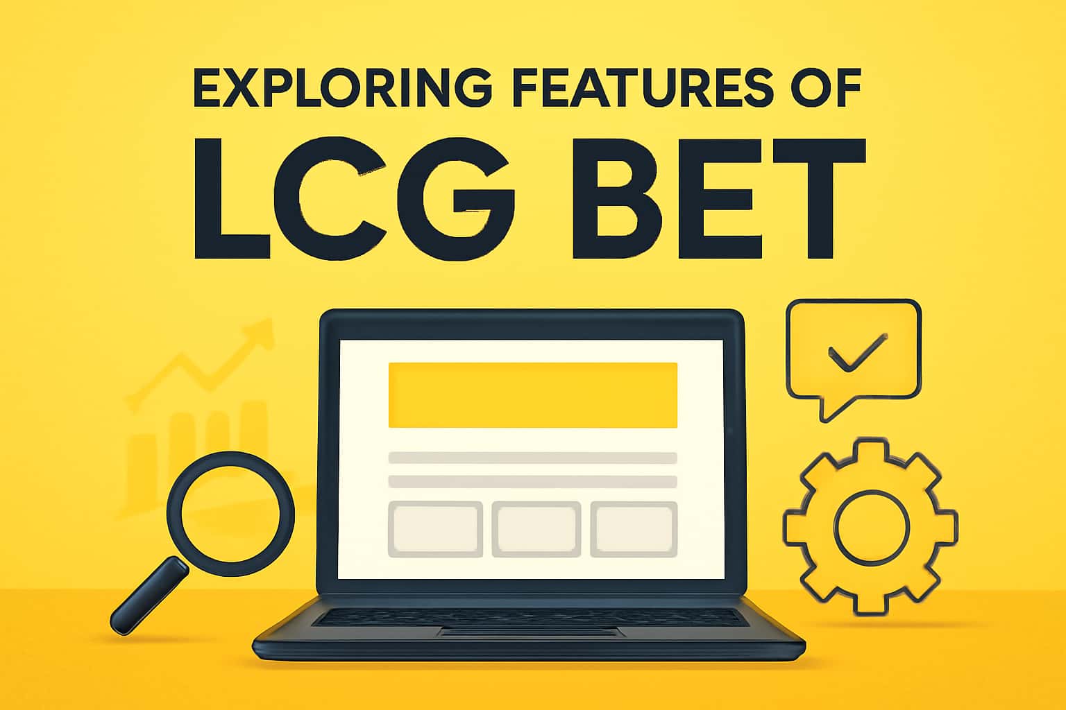 A professional depiction of LCG BET features in a futuristic design.