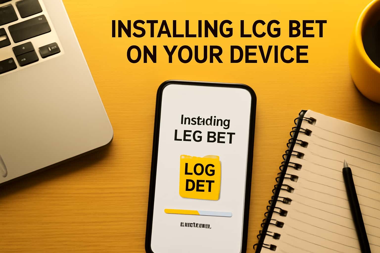 Visual representation of the LCG BET installation process on various devices.