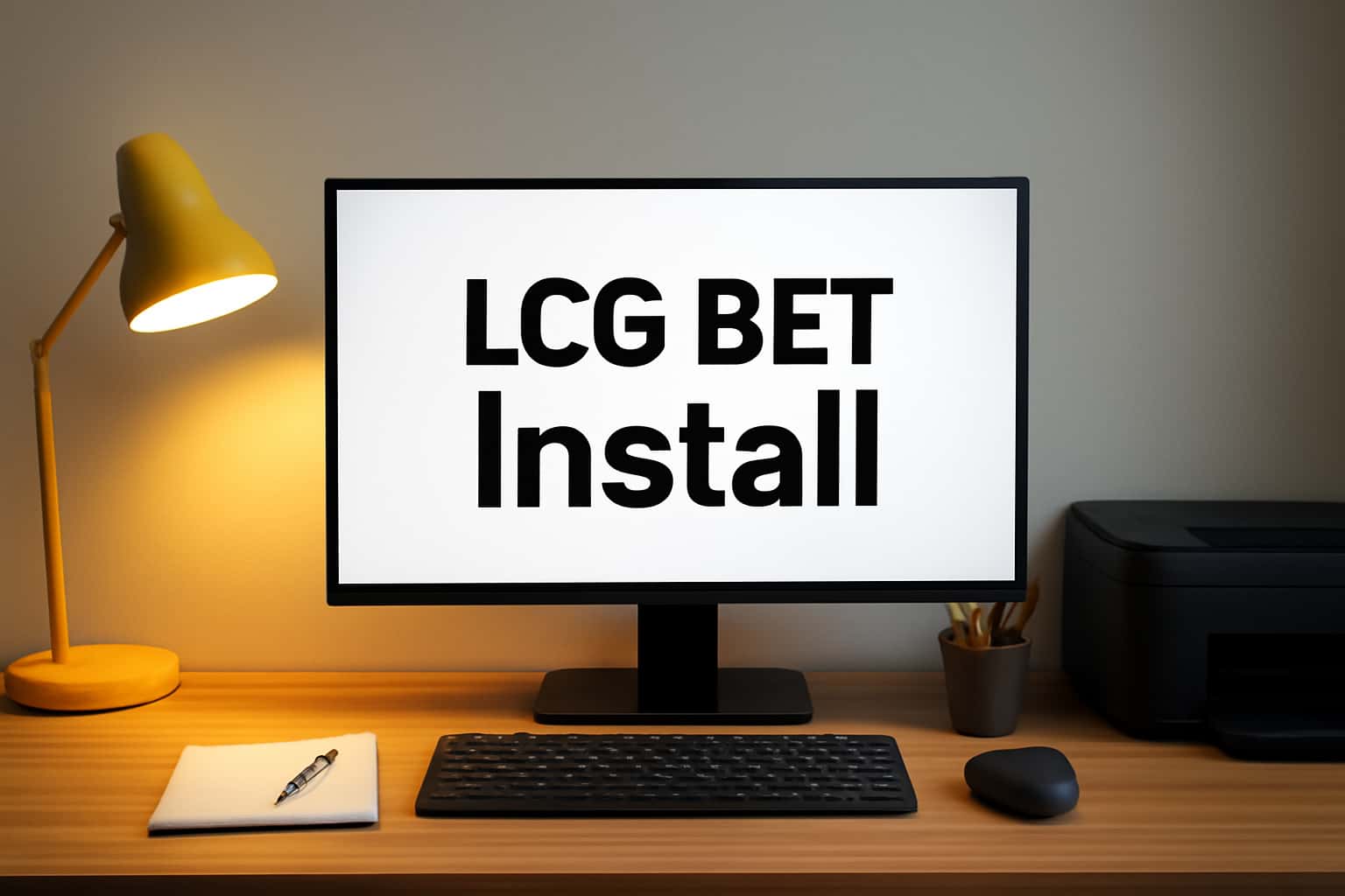 Informative scene depicting LCG BET installation process.