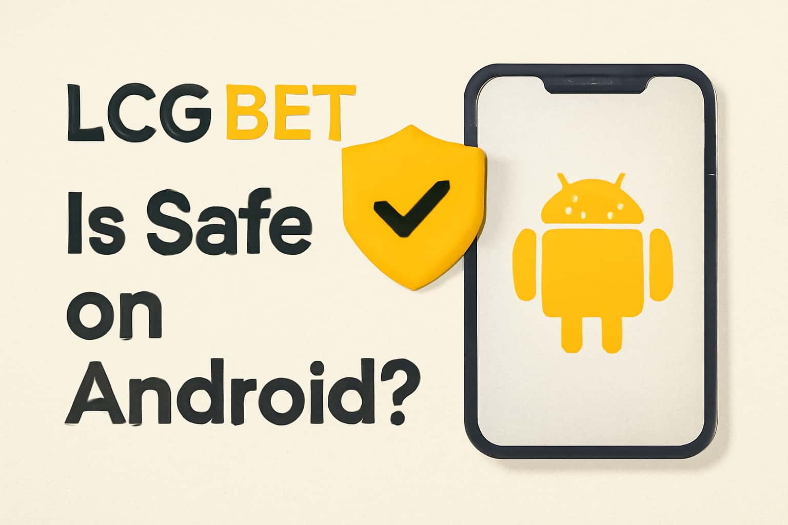 Informative illustration about the safety of LCG BET on Android.
