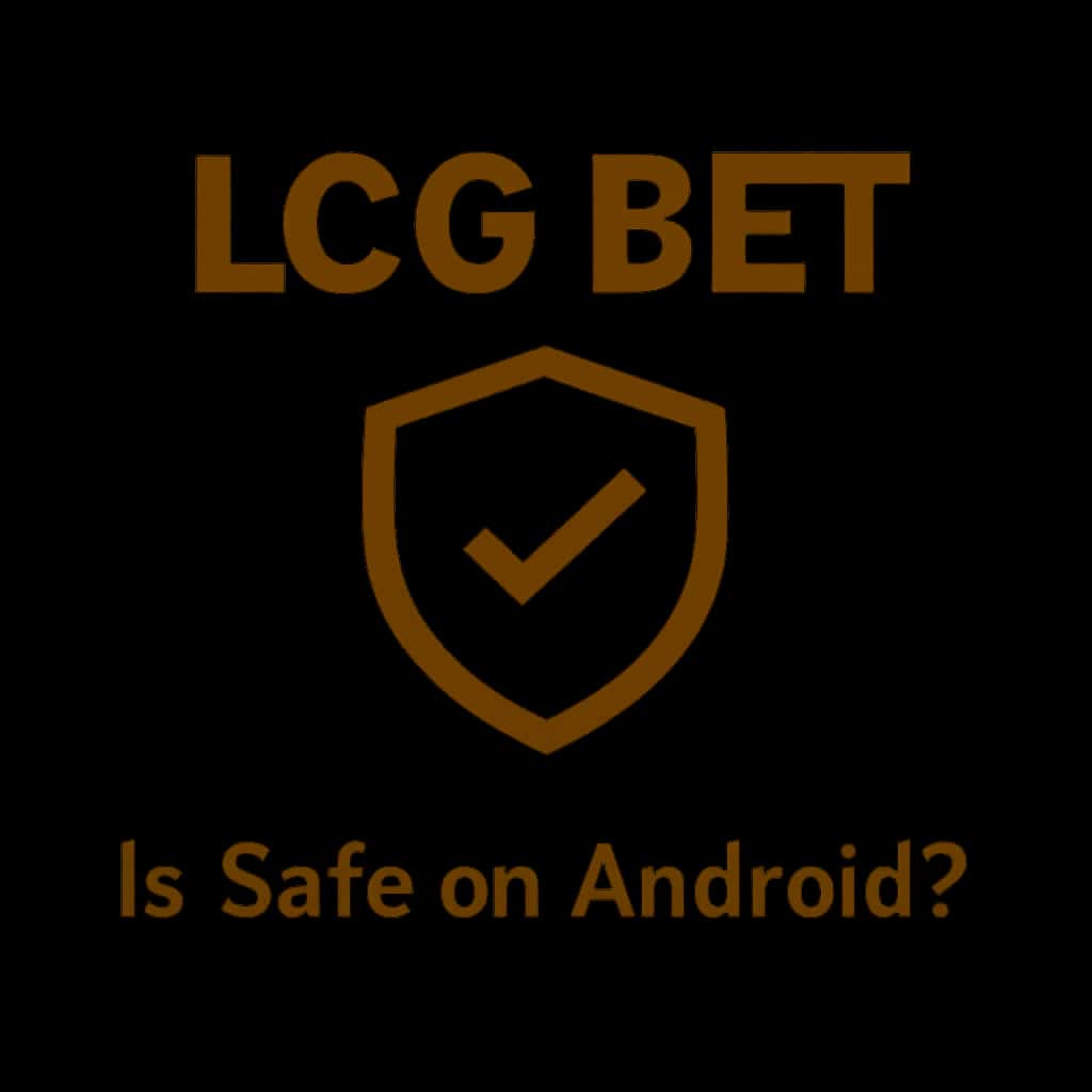 Minimalistic badge representing the safety of LCG BET on Android.