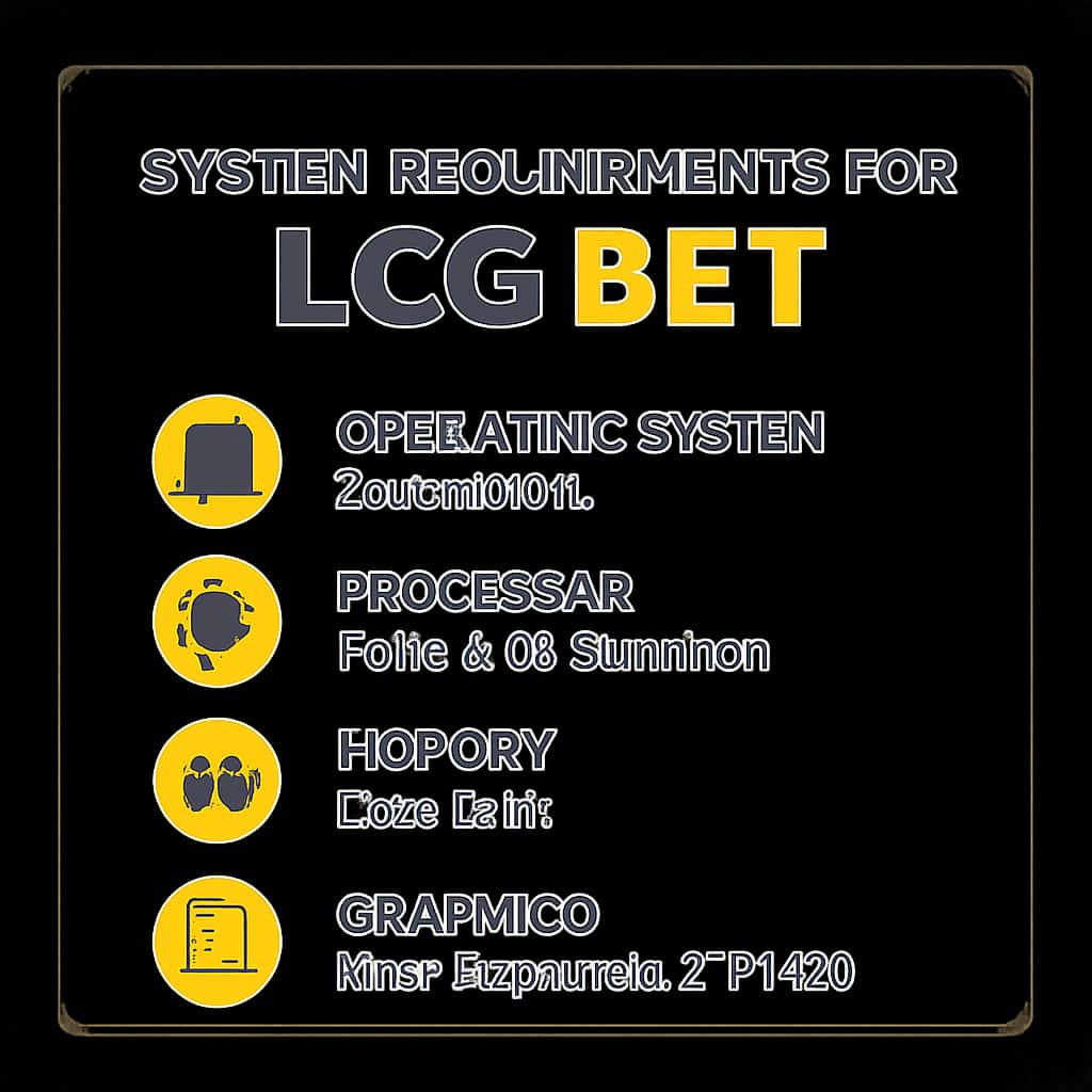 A diagram illustrating system requirements for LCG BET.