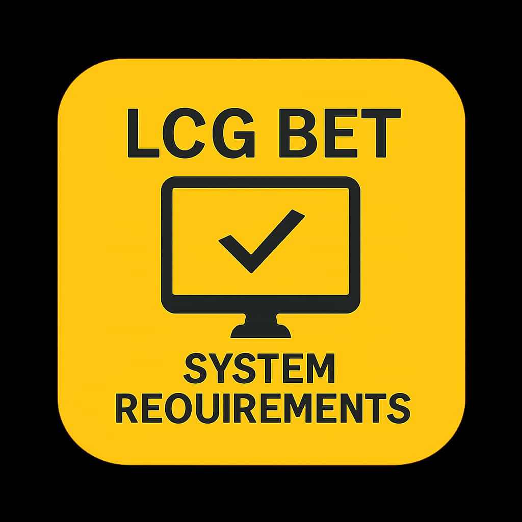 A badge representing the system requirements for LCG BET.