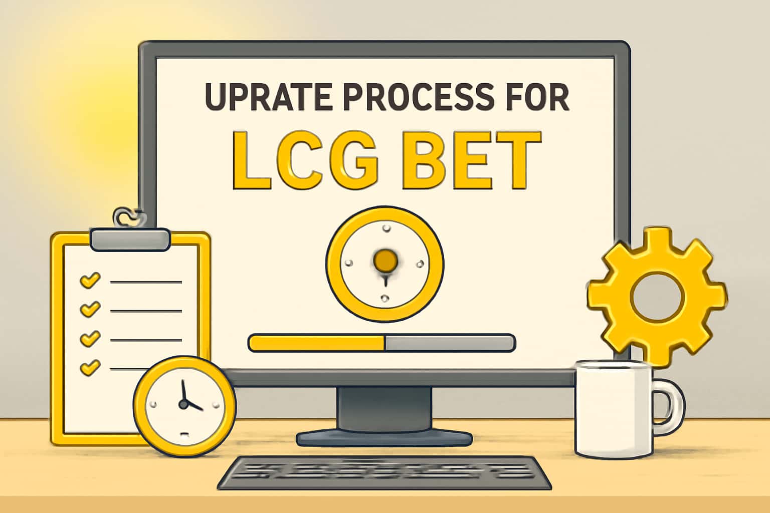 Informational scene about updating the LCG BET application.